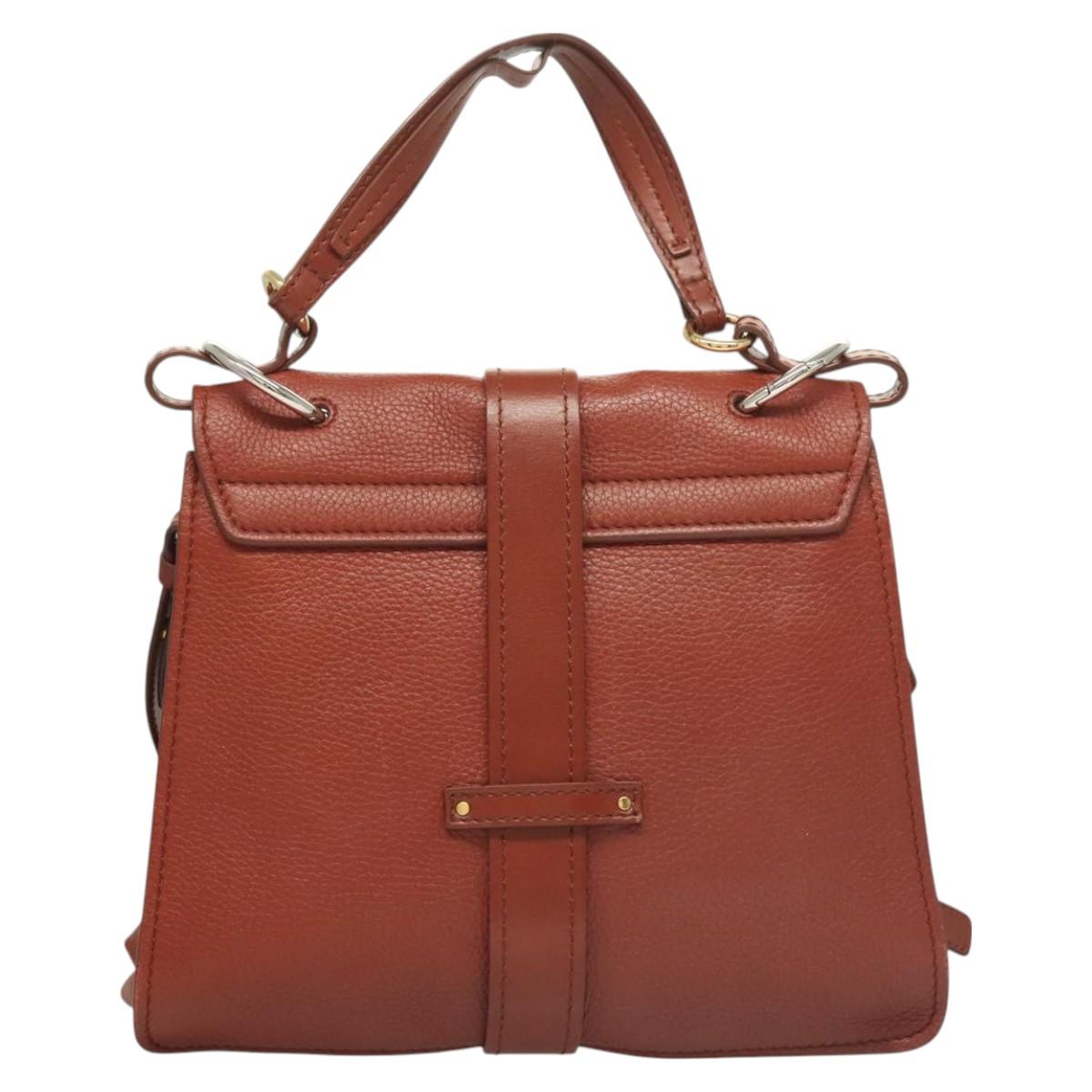 Chloé Aby, Brown, Leather, handbag