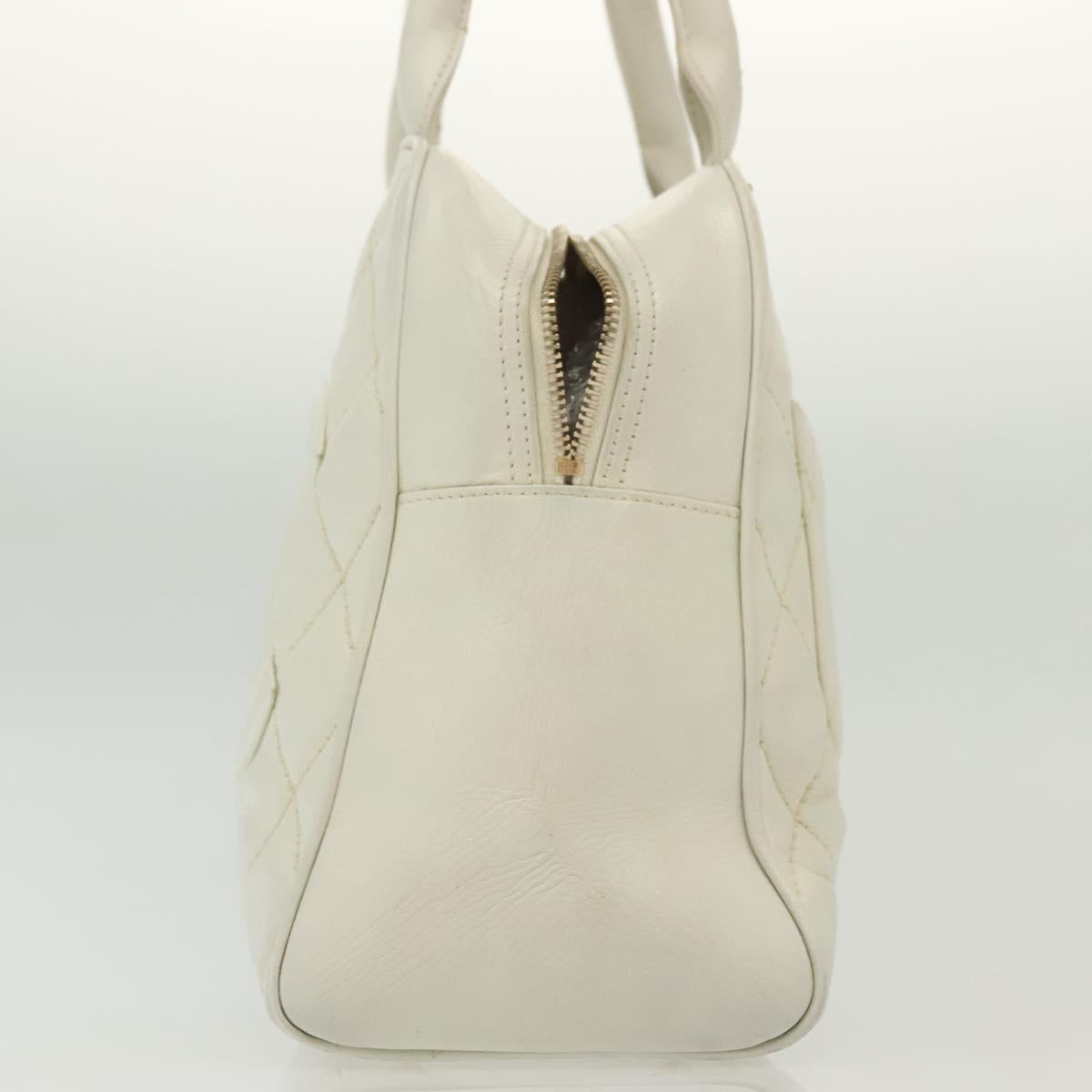 Chanel Coco Mark, White, Leather, handbag