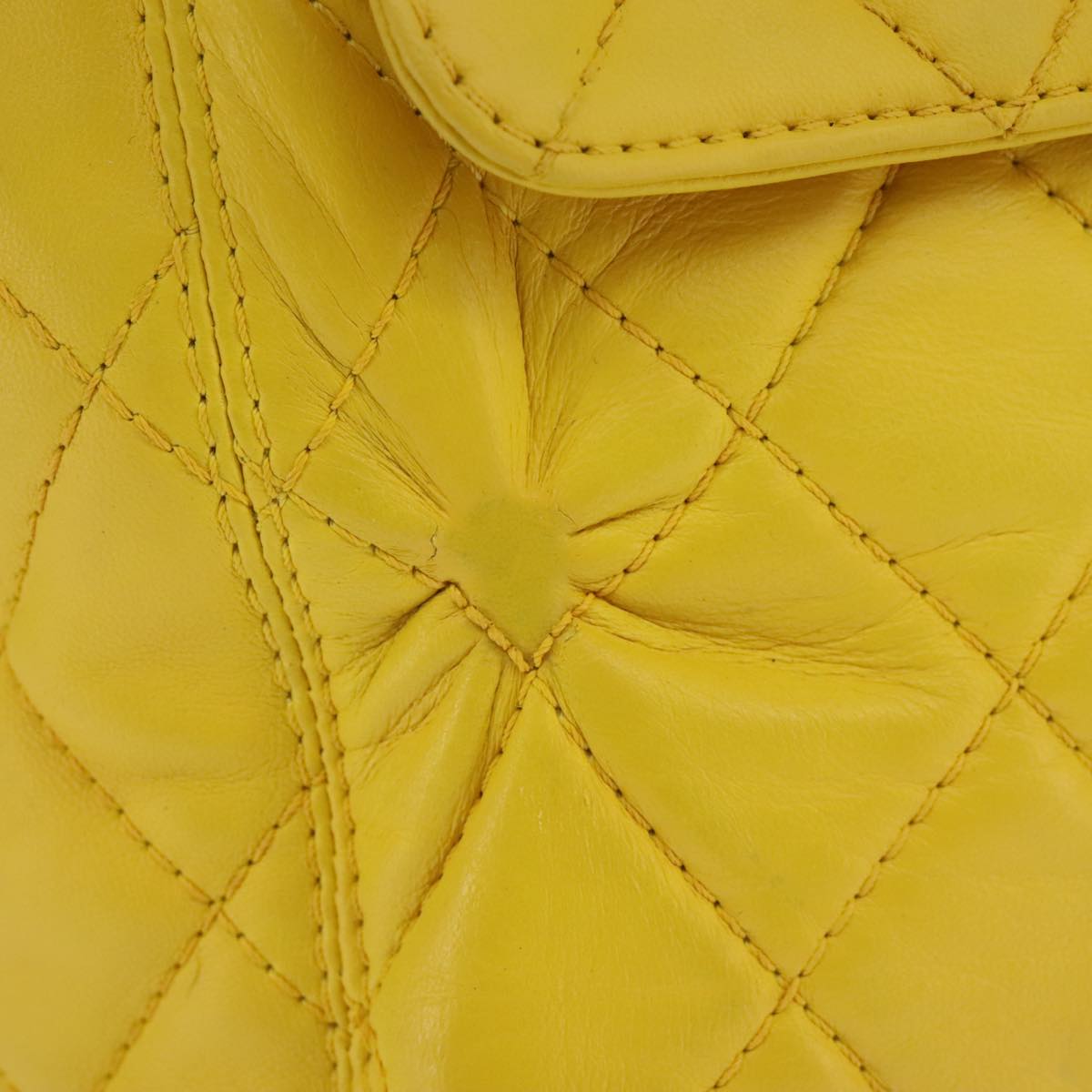 Chanel Cabas, Yellow, Leather, handbag