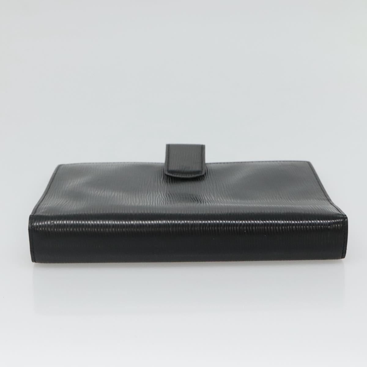 Louis Vuitton Agenda cover, Black, Leather, wallet