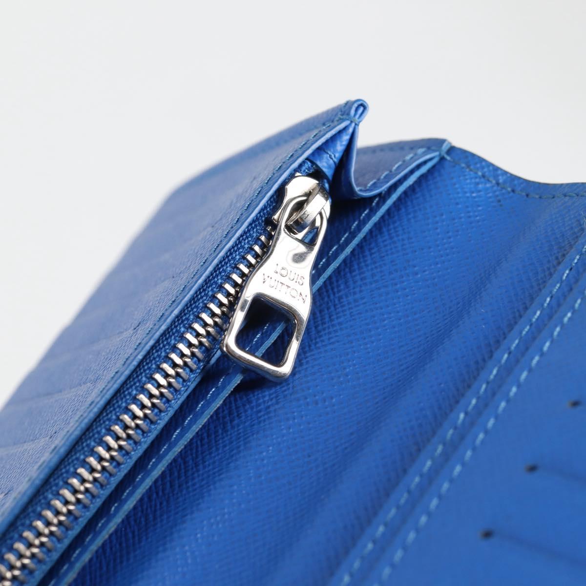 Louis Vuitton Brazza, Blue, Canvas, wallet