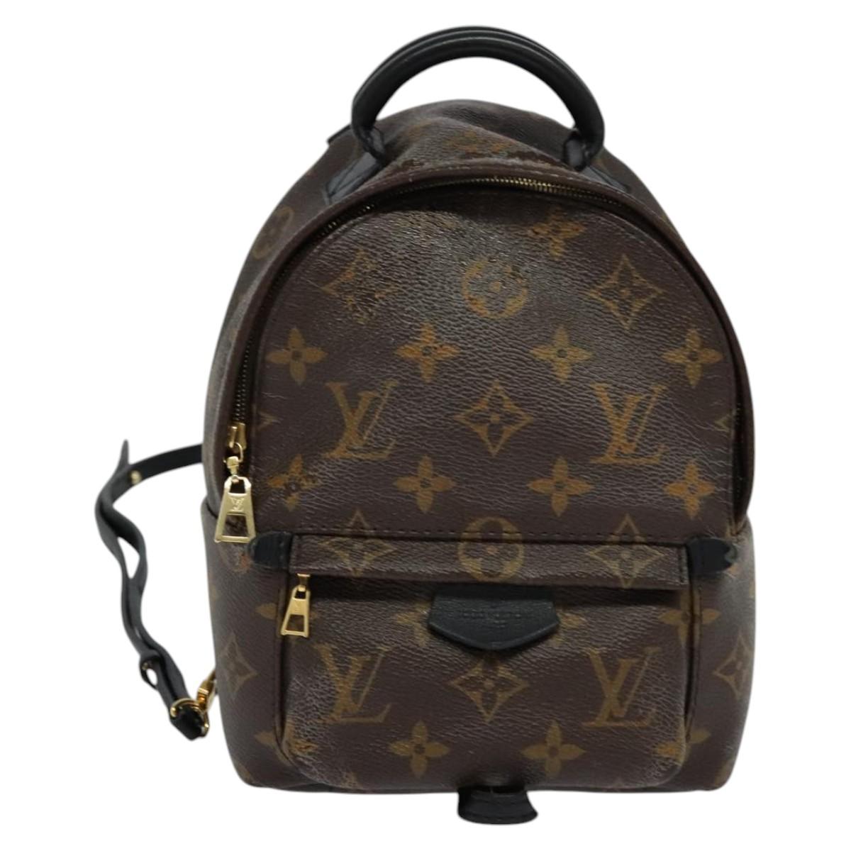 Louis Vuitton Palm Springs mini, Brown, Canvas, backpack