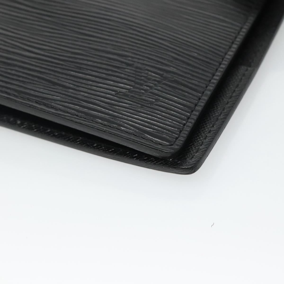 Louis Vuitton Agenda cover, Black, Leather, wallet
