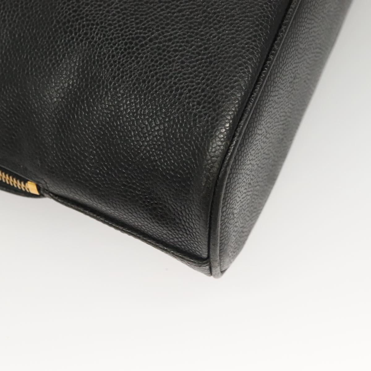Chanel Coco Mark, Black, Leather, tote