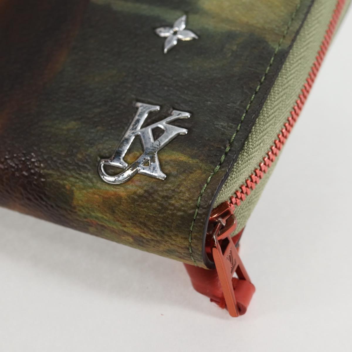 Louis Vuitton Portefeuille zippy, Green, Canvas, wallet