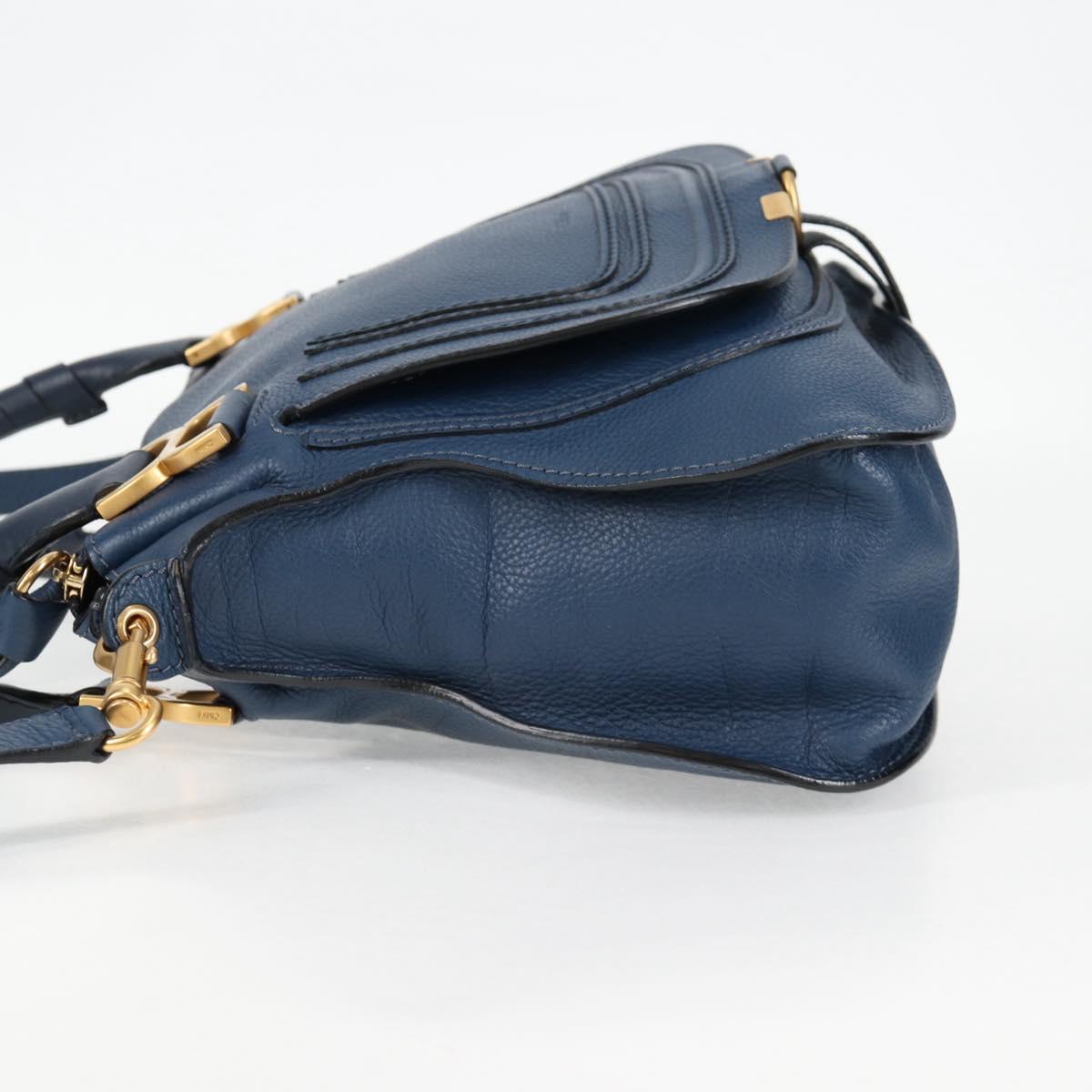 Chloé Marcie, Navy, Leather, handbag