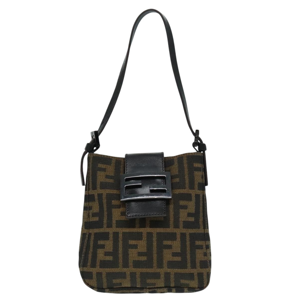 Fendi Mamma Baguette, Brown, Canvas, shoulder