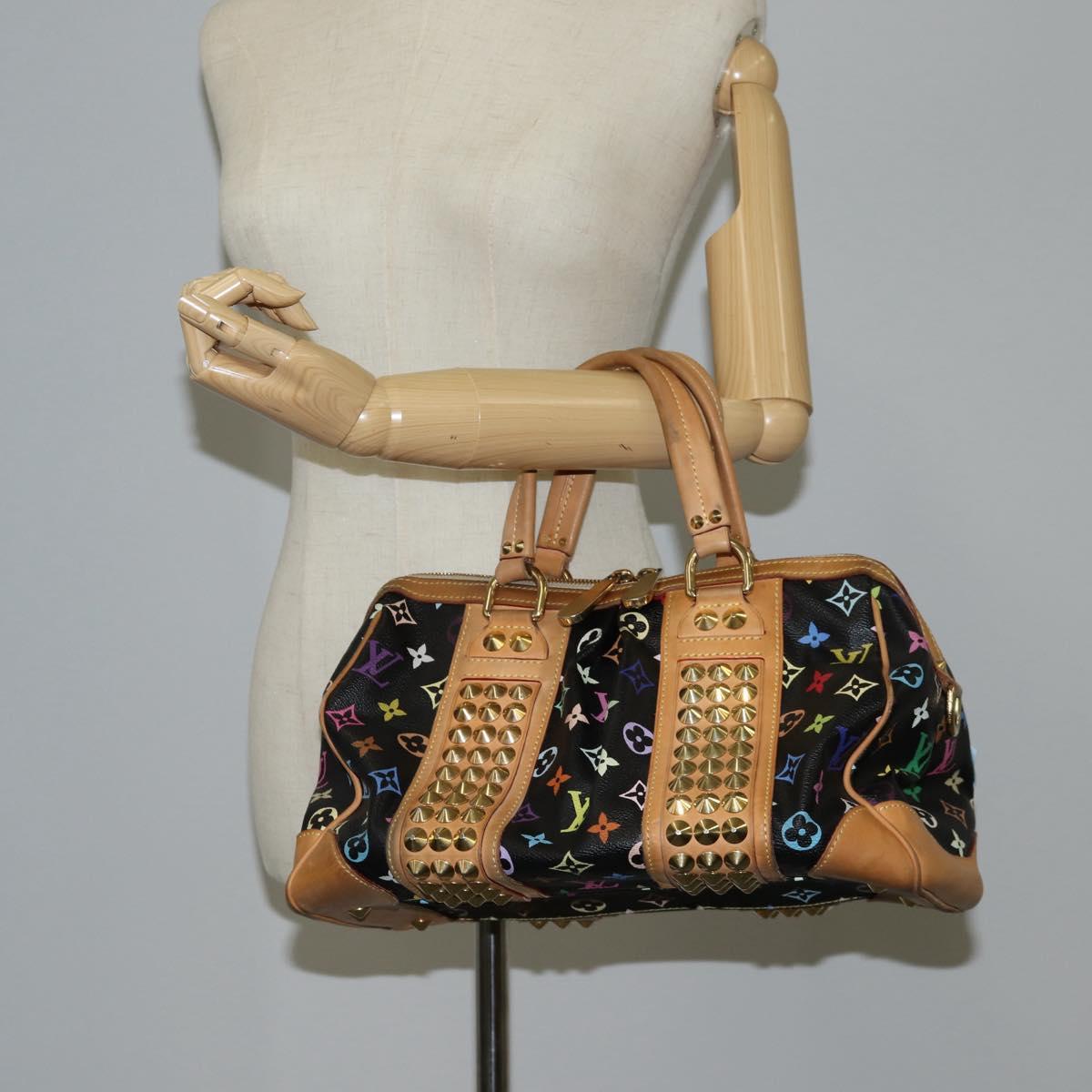 Louis Vuitton Courtney, Black, Canvas, handbag