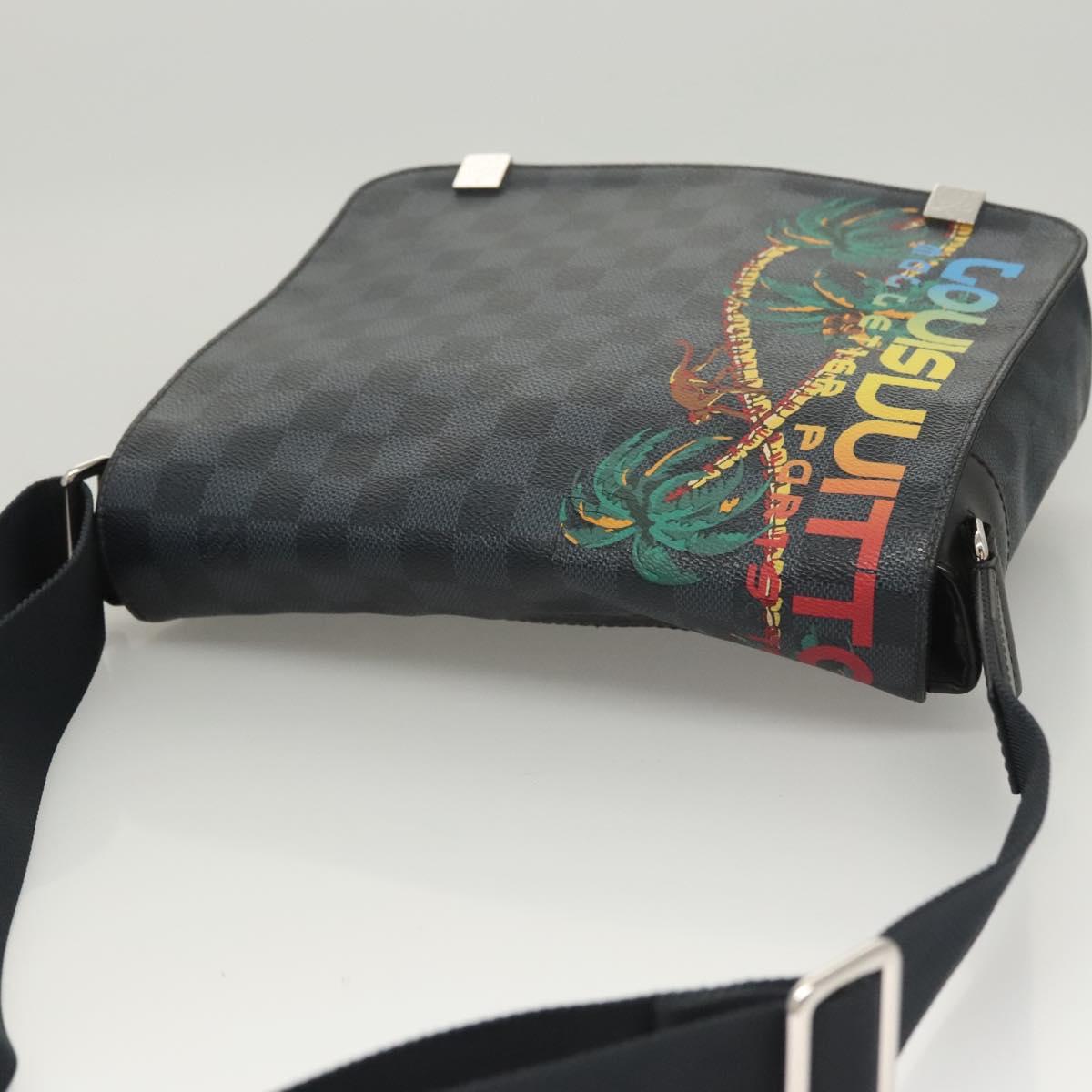 Louis Vuitton District, Grey, Canvas, shoulder