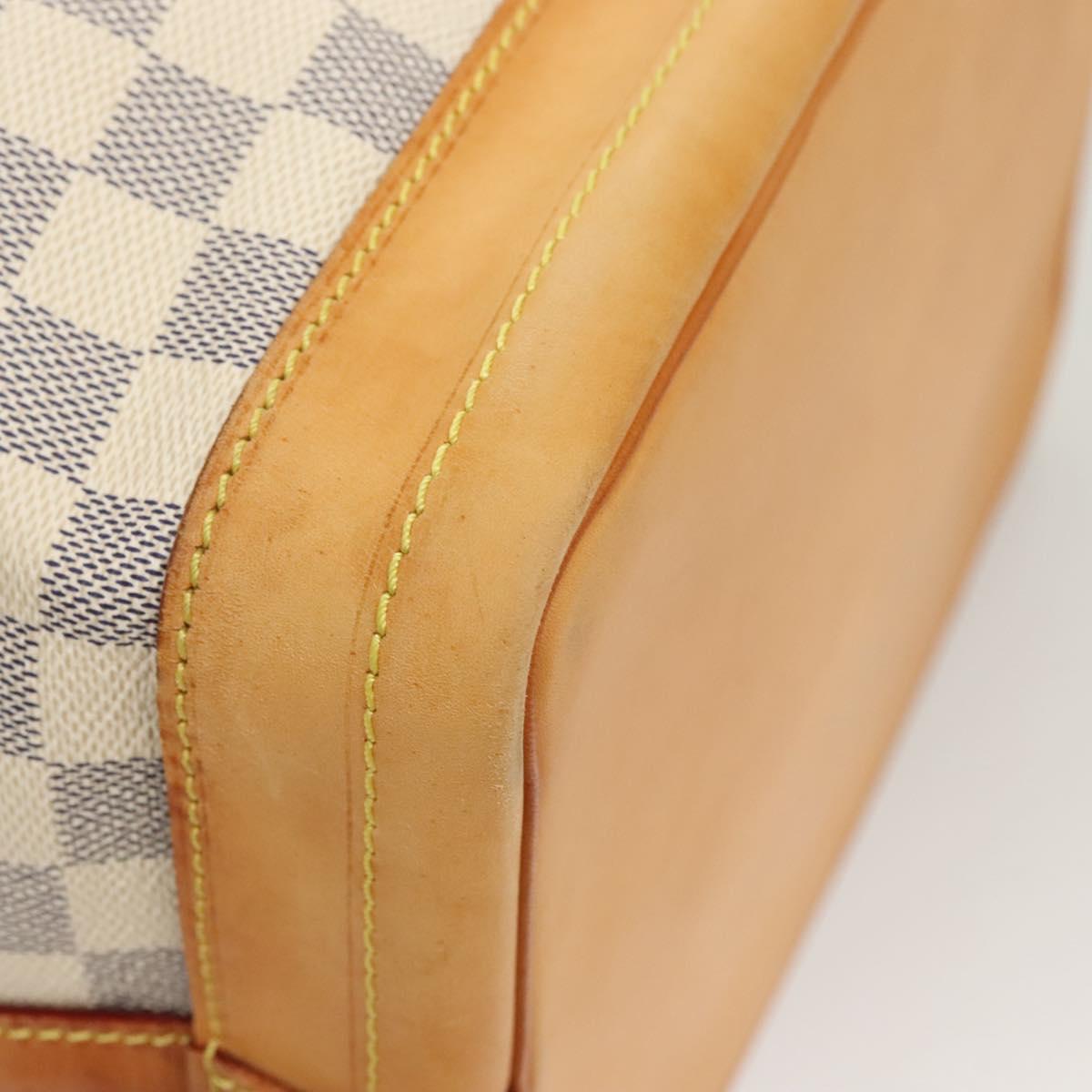 Louis Vuitton Noe, White, Canvas, shoulder
