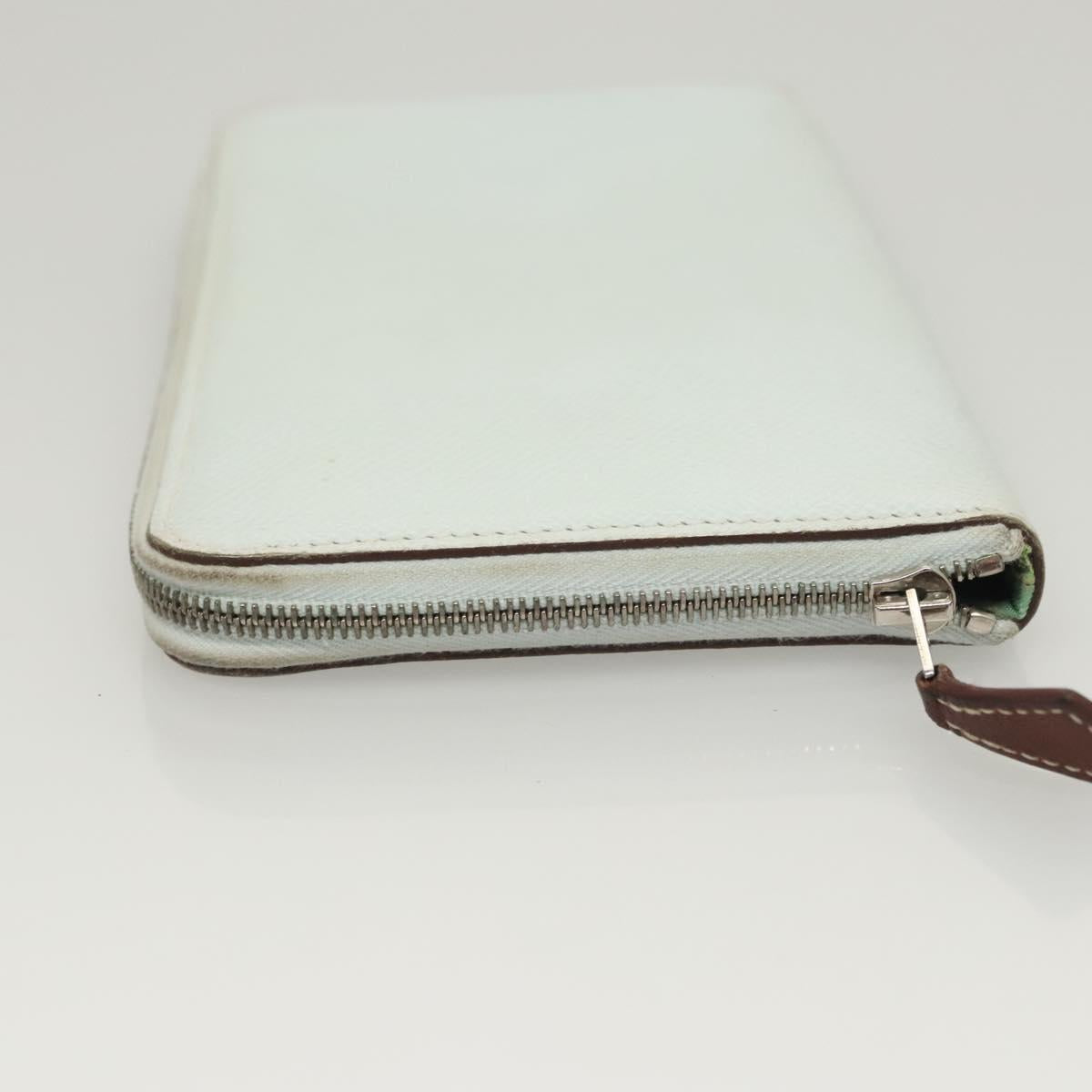 Hermès Silk'In, White, Leather, wallet
