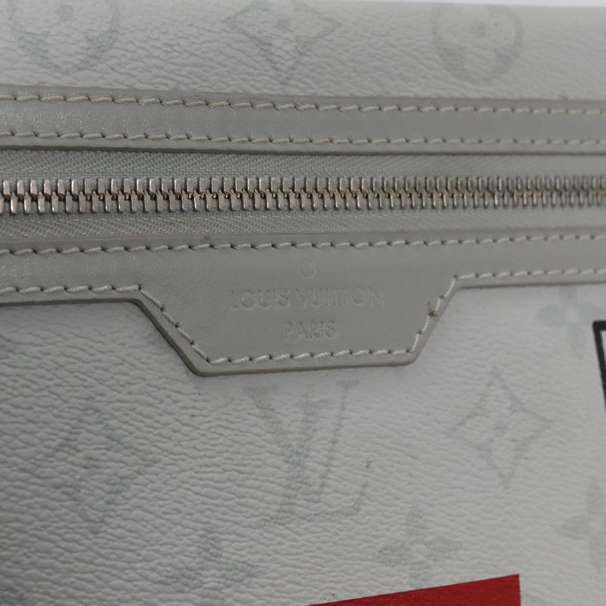 Louis Vuitton Flat messenger, Grey, Canvas, shoulder