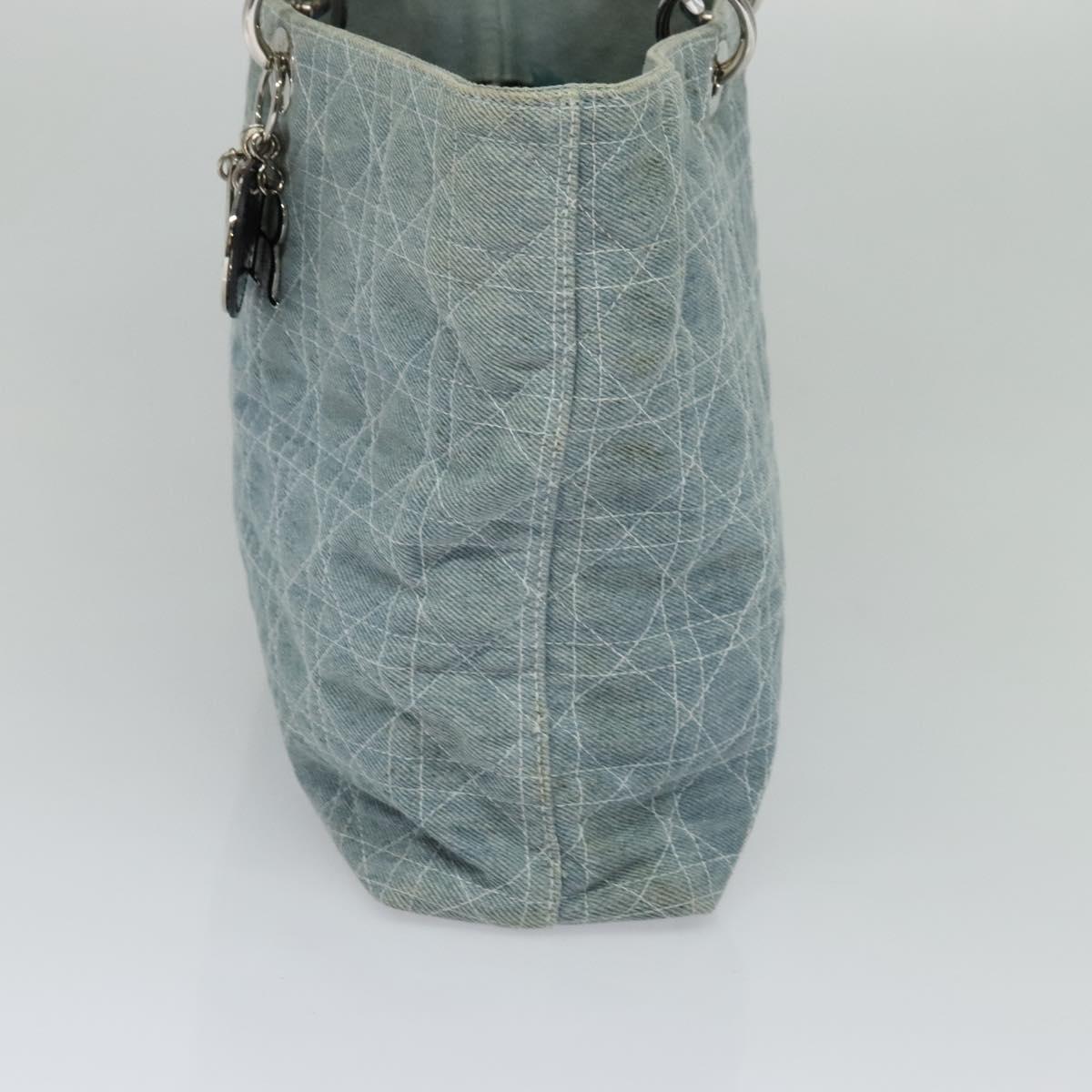 Dior Lady Dior, Blue, Canvas, handbag