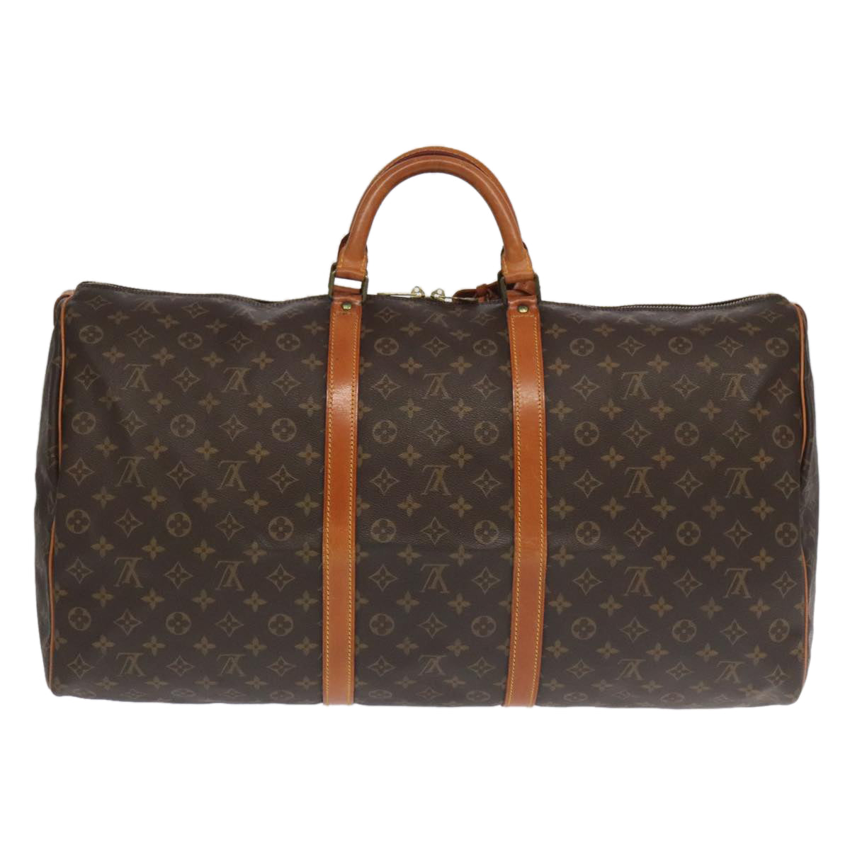 Louis Vuitton Keepall 60, Brown, Canvas, travel