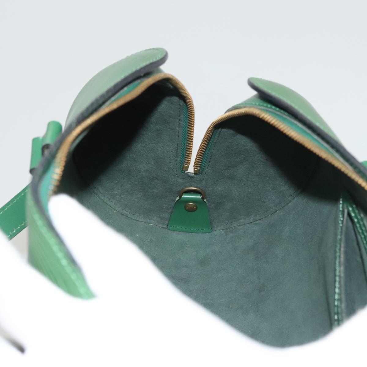 Louis Vuitton Soufflot, Green, Leather, handbag
