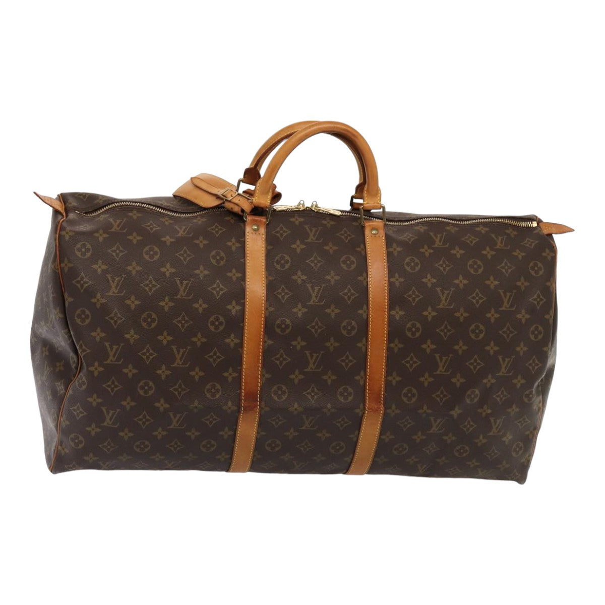 Louis Vuitton Keepall 60, Brown, Canvas, travel