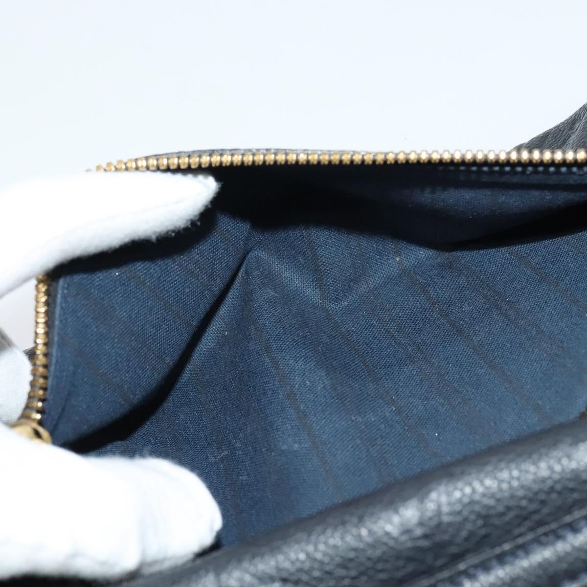 Louis Vuitton Petillante, Black, Leather, clutch