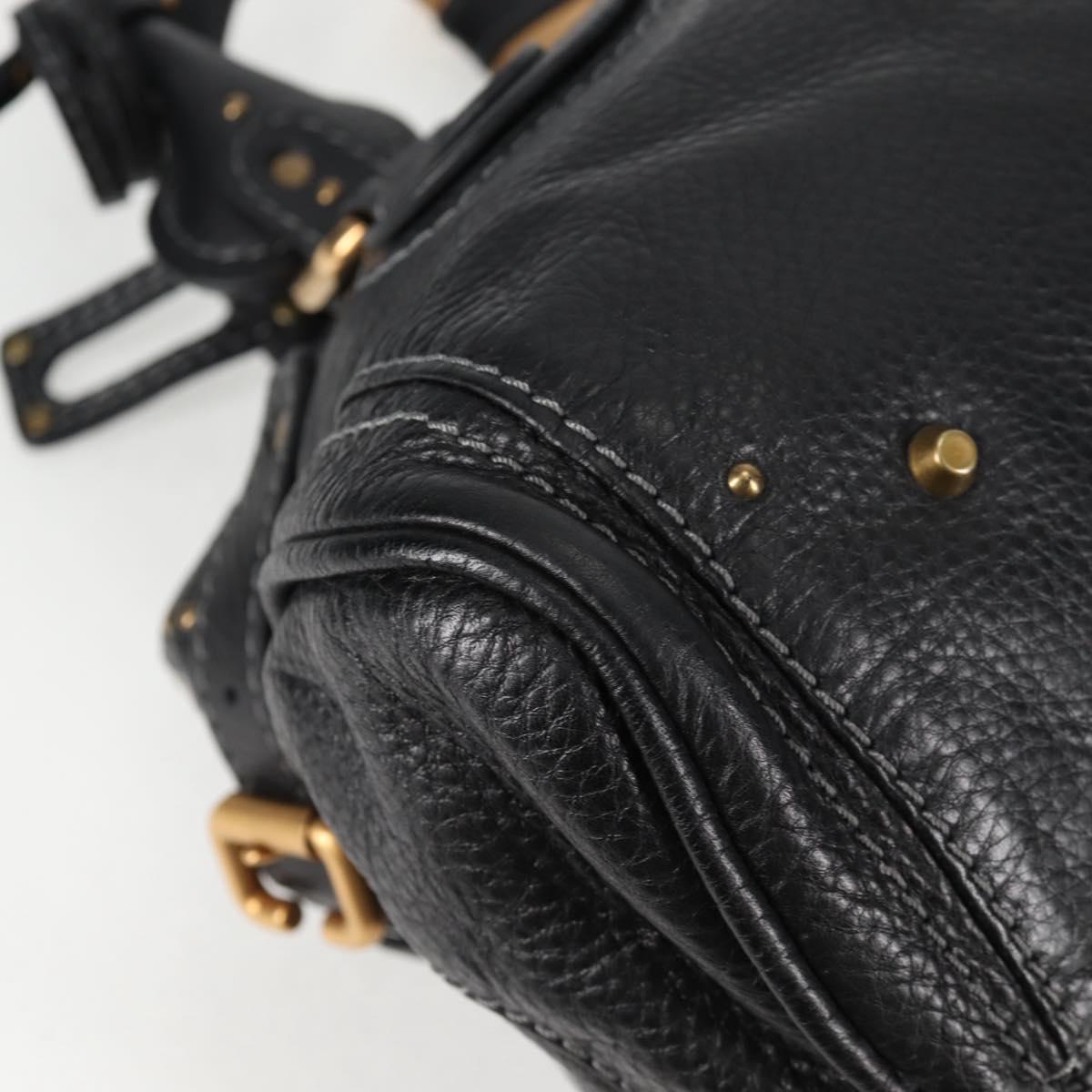 Chloé Paddington, Black, Leather, handbag