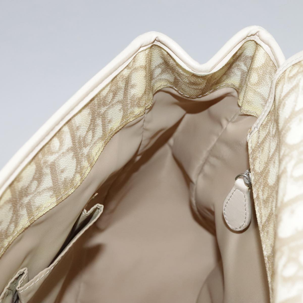 Dior Romantique, Beige, Canvas, shoulder