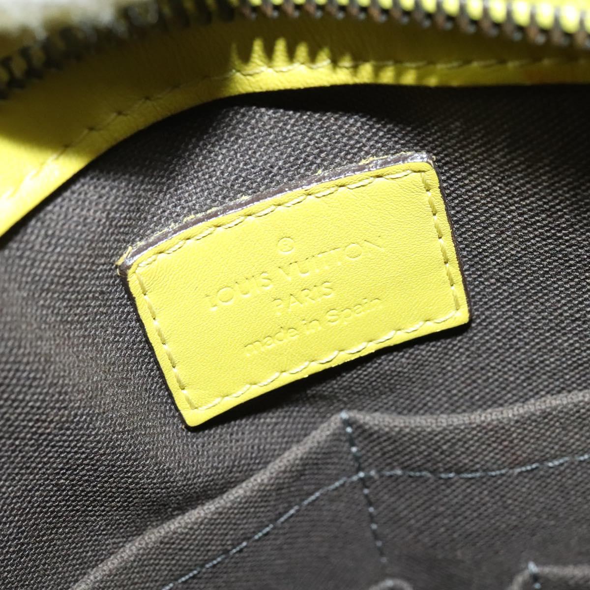 Louis Vuitton Tadao, Yellow, Leather, handbag