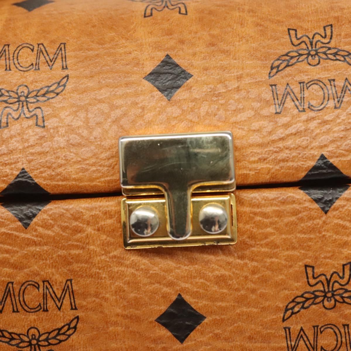 MCM Visetos, Brown, Canvas, handbag