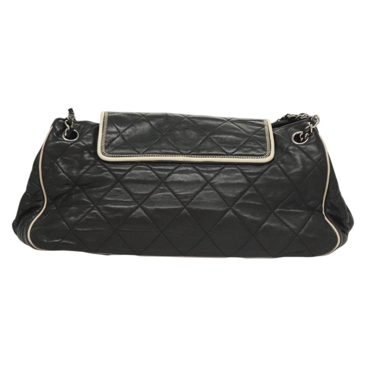 Chanel Mademoiselle, Black, Leather, shoulder