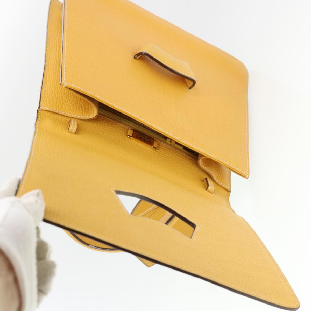 Loewe Barcelona, Yellow, Leather, handbag