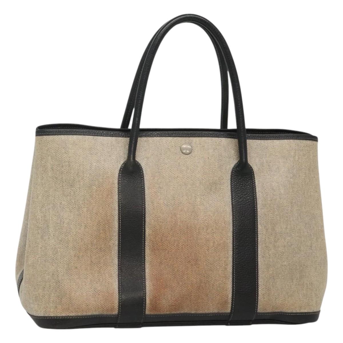 Hermès Garden Party, Beige, Canvas, tote