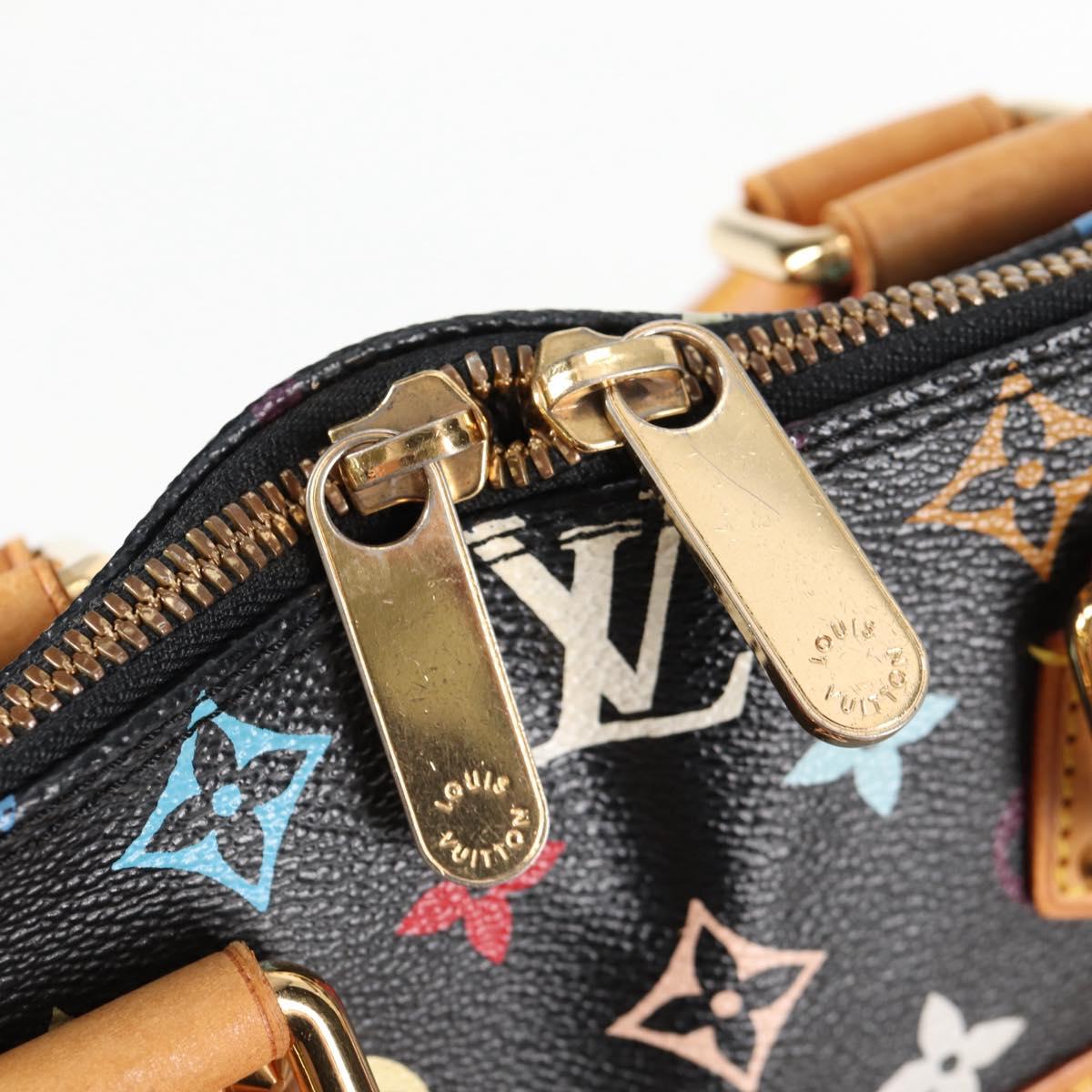 Louis Vuitton Alma, Black, Canvas, handbag