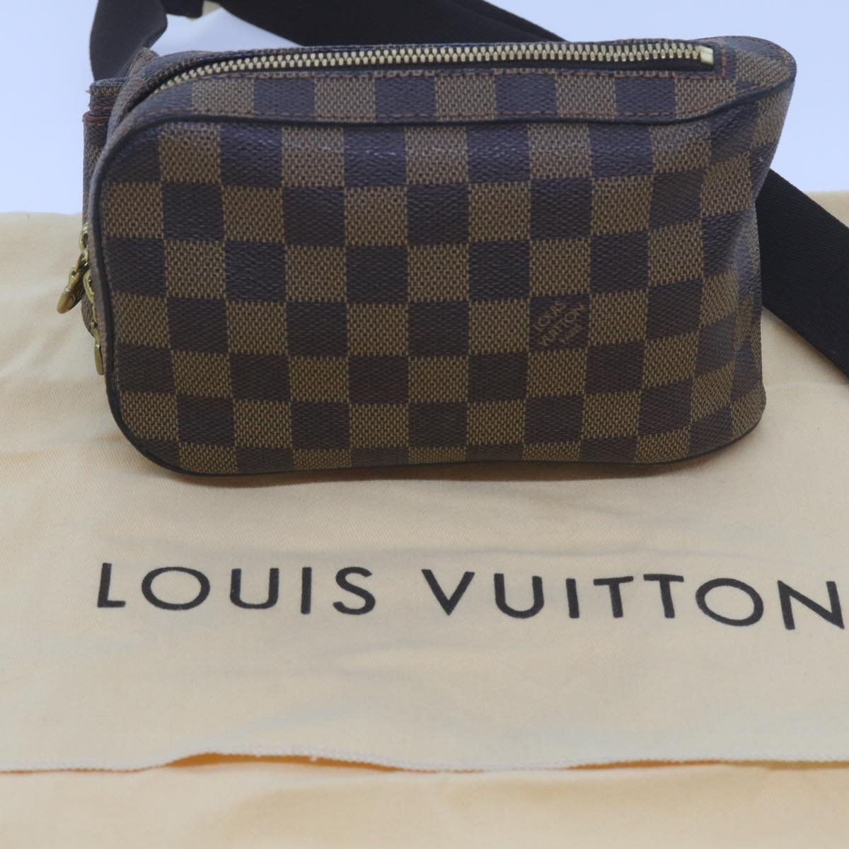 Louis Vuitton Geronimos, Brown, Canvas, shoulder