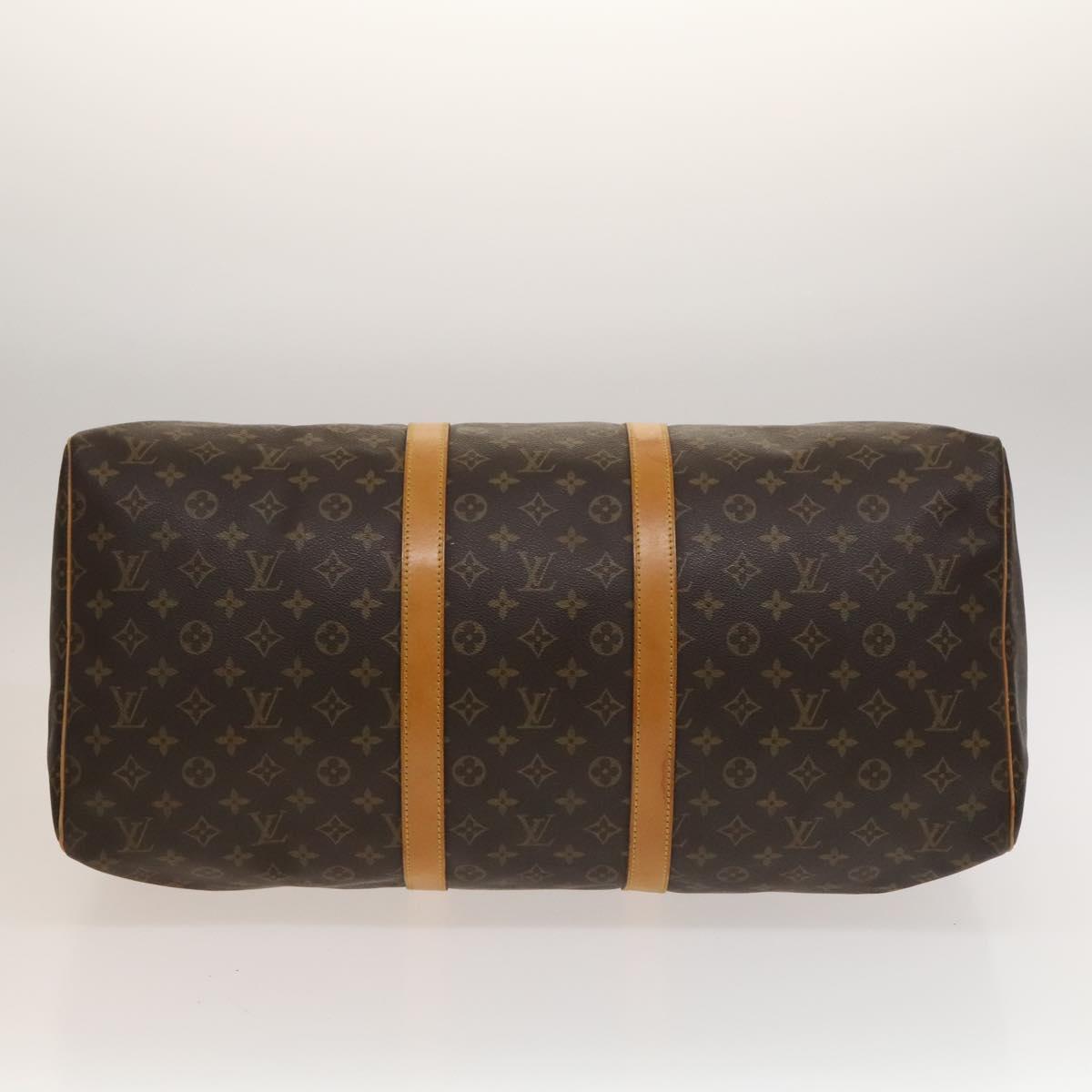 Louis Vuitton Keepall 55, Brown, Canvas, travel