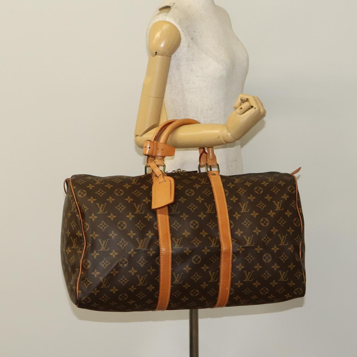 Louis Vuitton Keepall 50, Brown, Canvas, travel