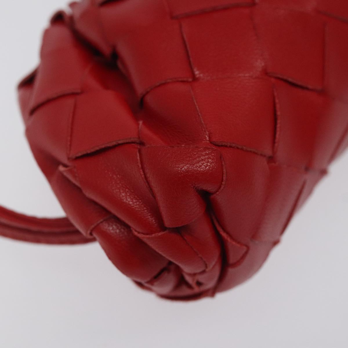 Bottega Veneta, Red, Leather, clutch