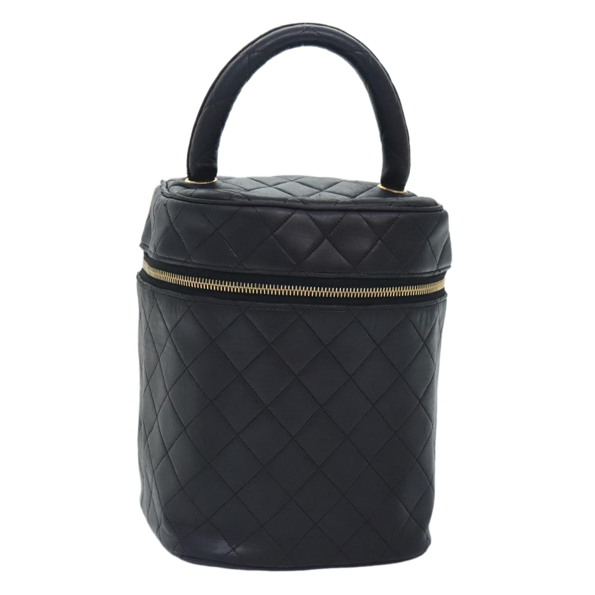 Chanel Vanity, Black, Leather, handbag