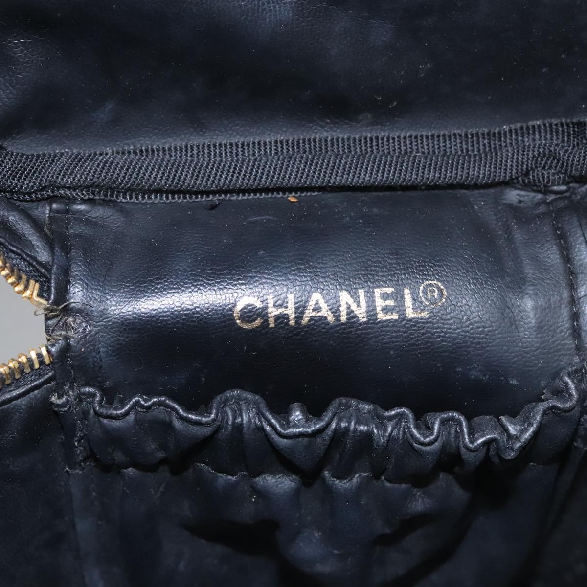 Chanel Vanity, Black, Leather, clutch