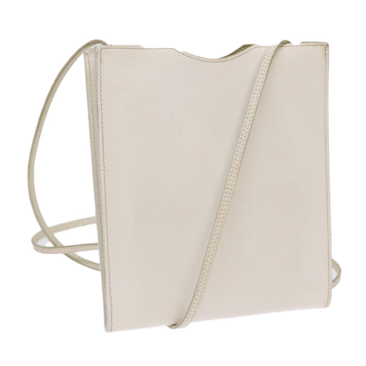 Hermès, White, Leather, shoulder