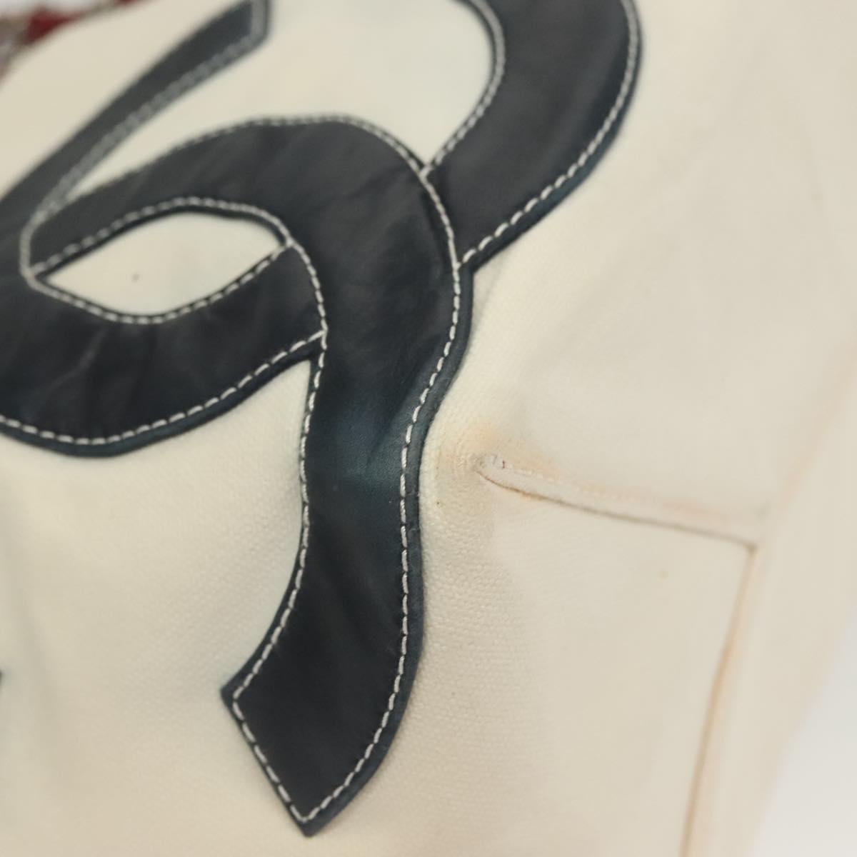 Chanel Numero 5, White, Canvas, tote