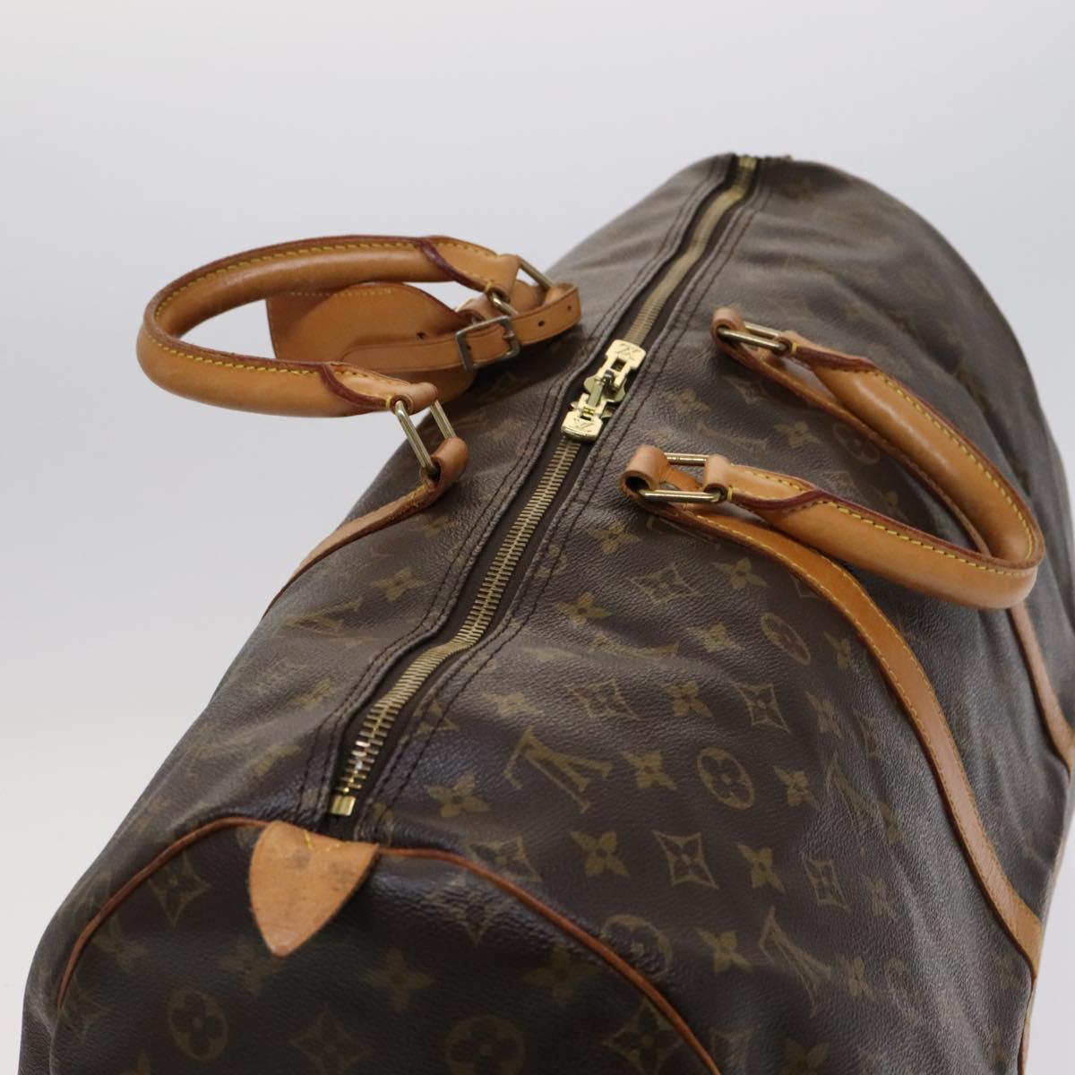 Louis Vuitton Keepall 55, Brown, Canvas, travel