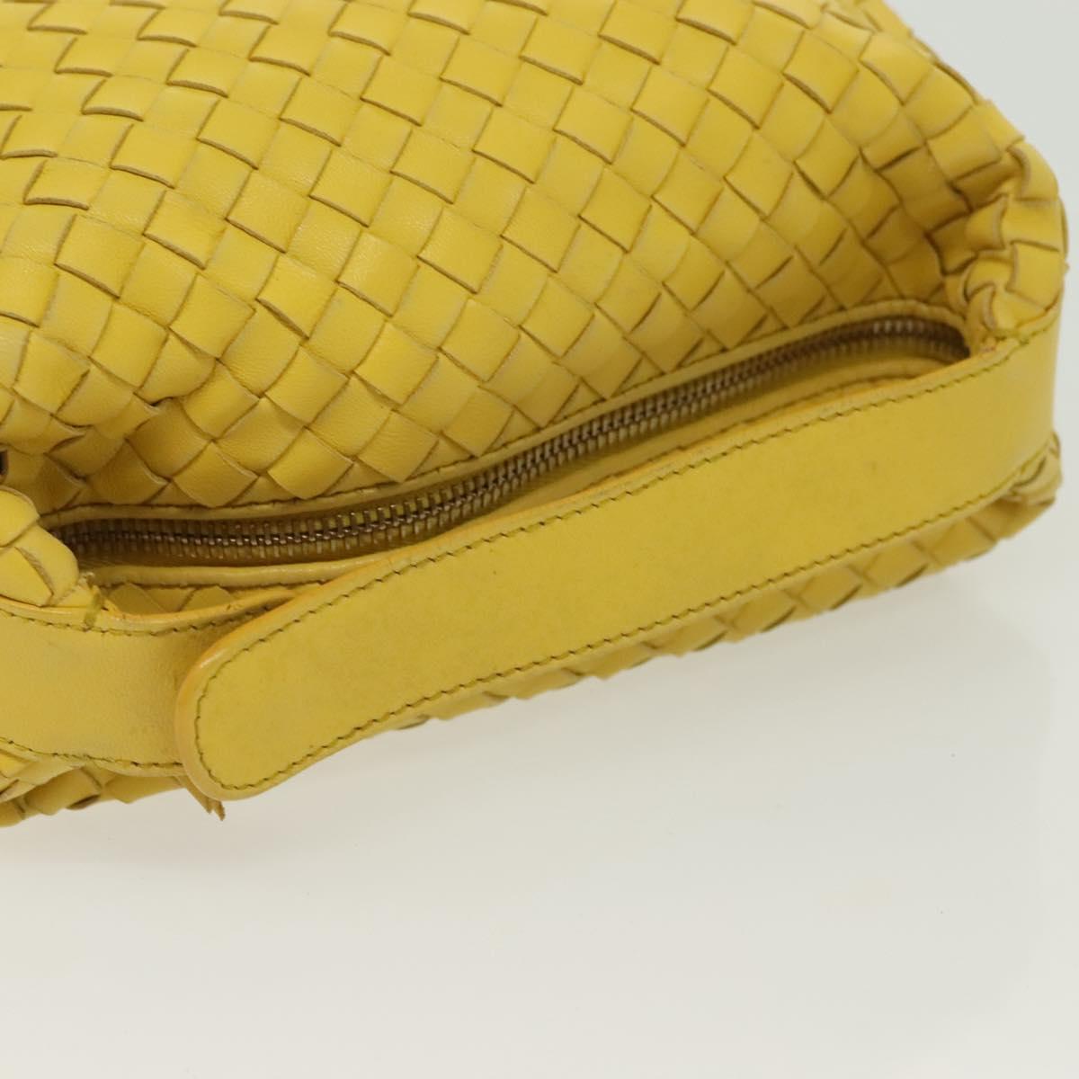 Bottega Veneta Intrecciato, Yellow, Leather, handbag