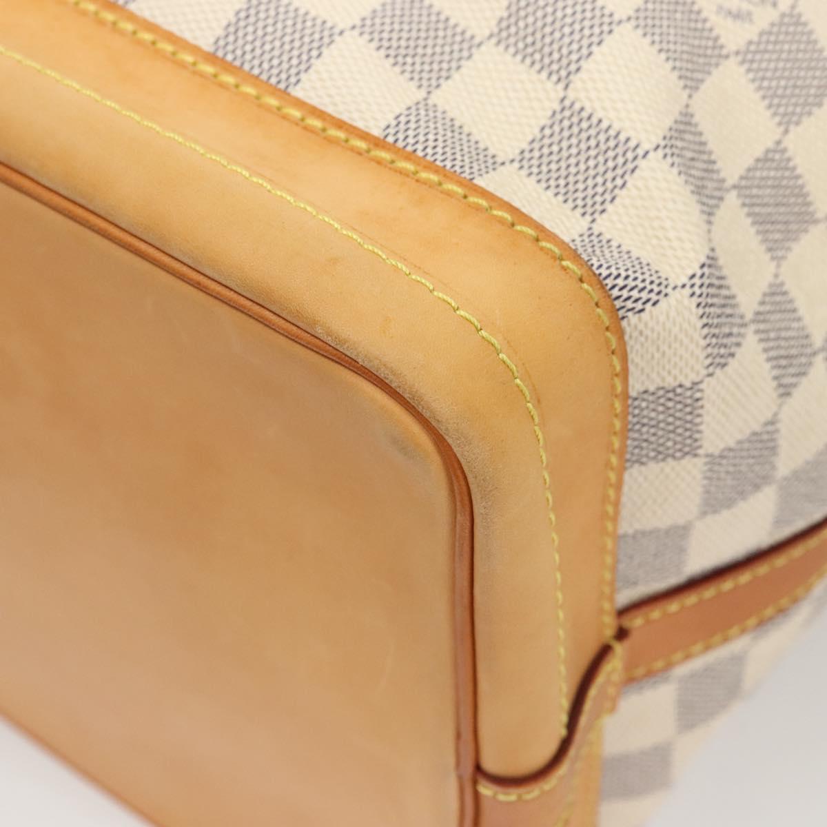 Louis Vuitton Noe, White, Canvas, shoulder