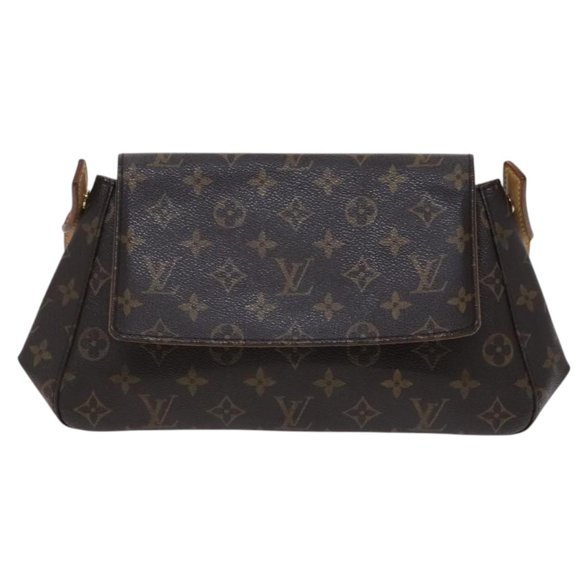 Louis Vuitton Mini looping, Brown, Canvas, shoulder