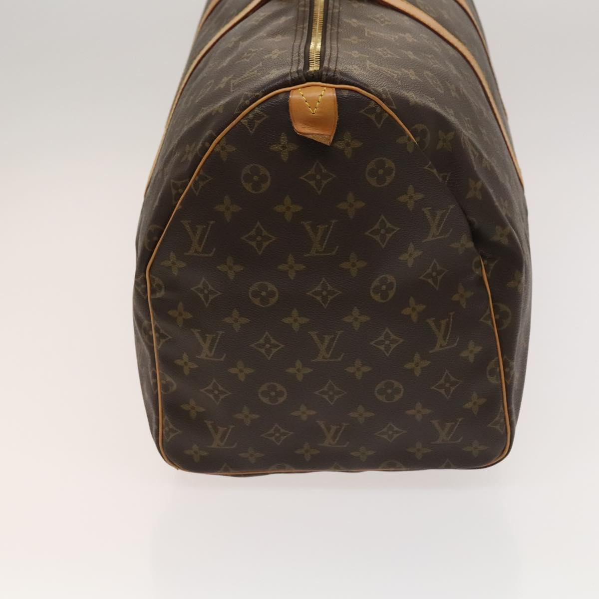 Louis Vuitton Keepall 55, Brown, Canvas, travel