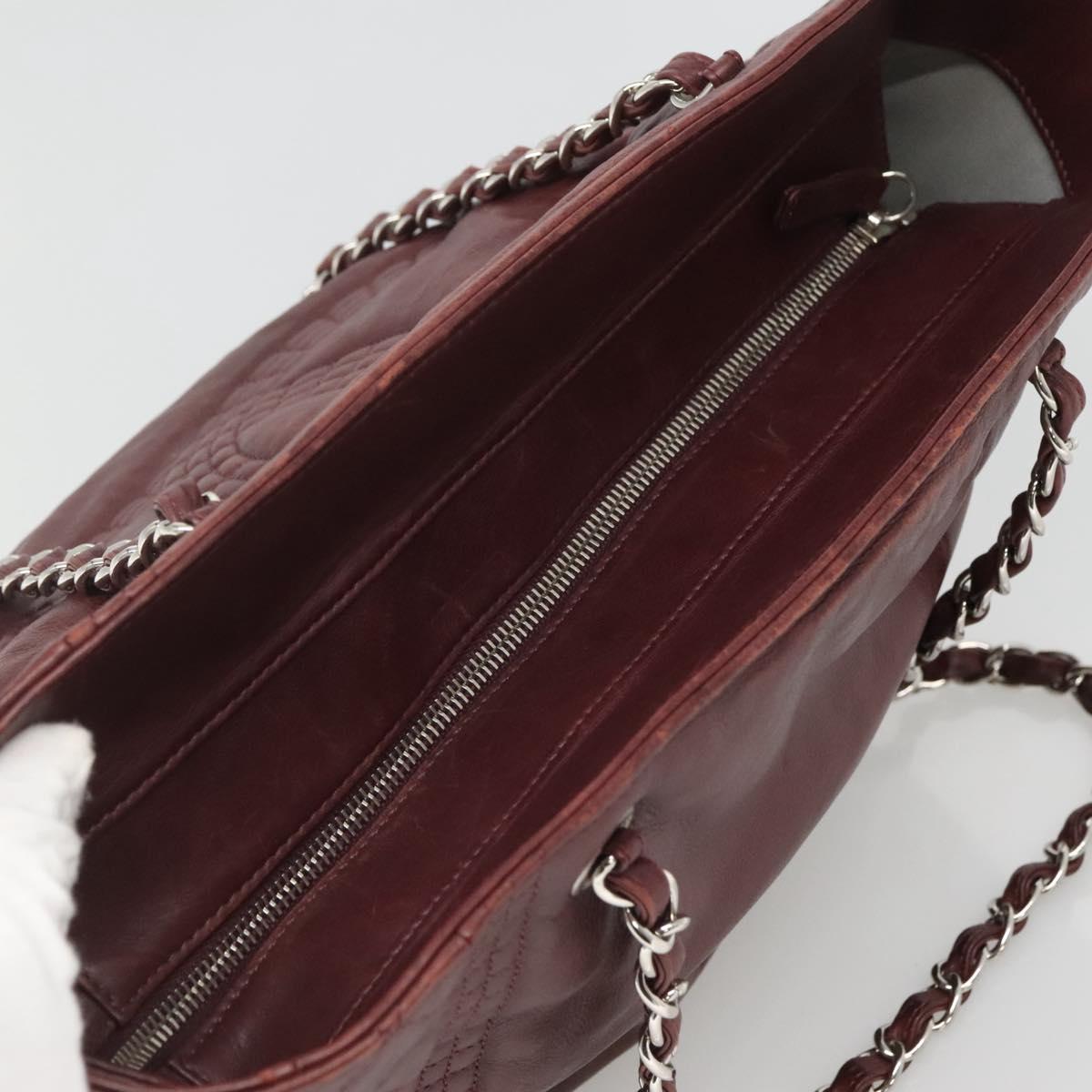 Chanel Grand Shopping, Burgundy, Leather, tote