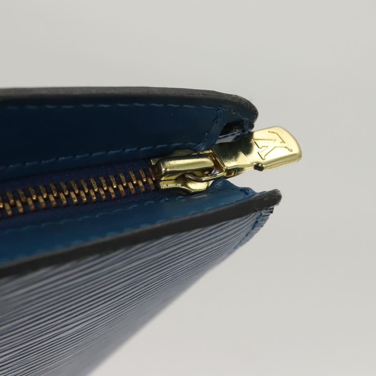Louis Vuitton Saint Jacques Handbag Epi Leather, BLUE, LEATHER, Shoulder bag