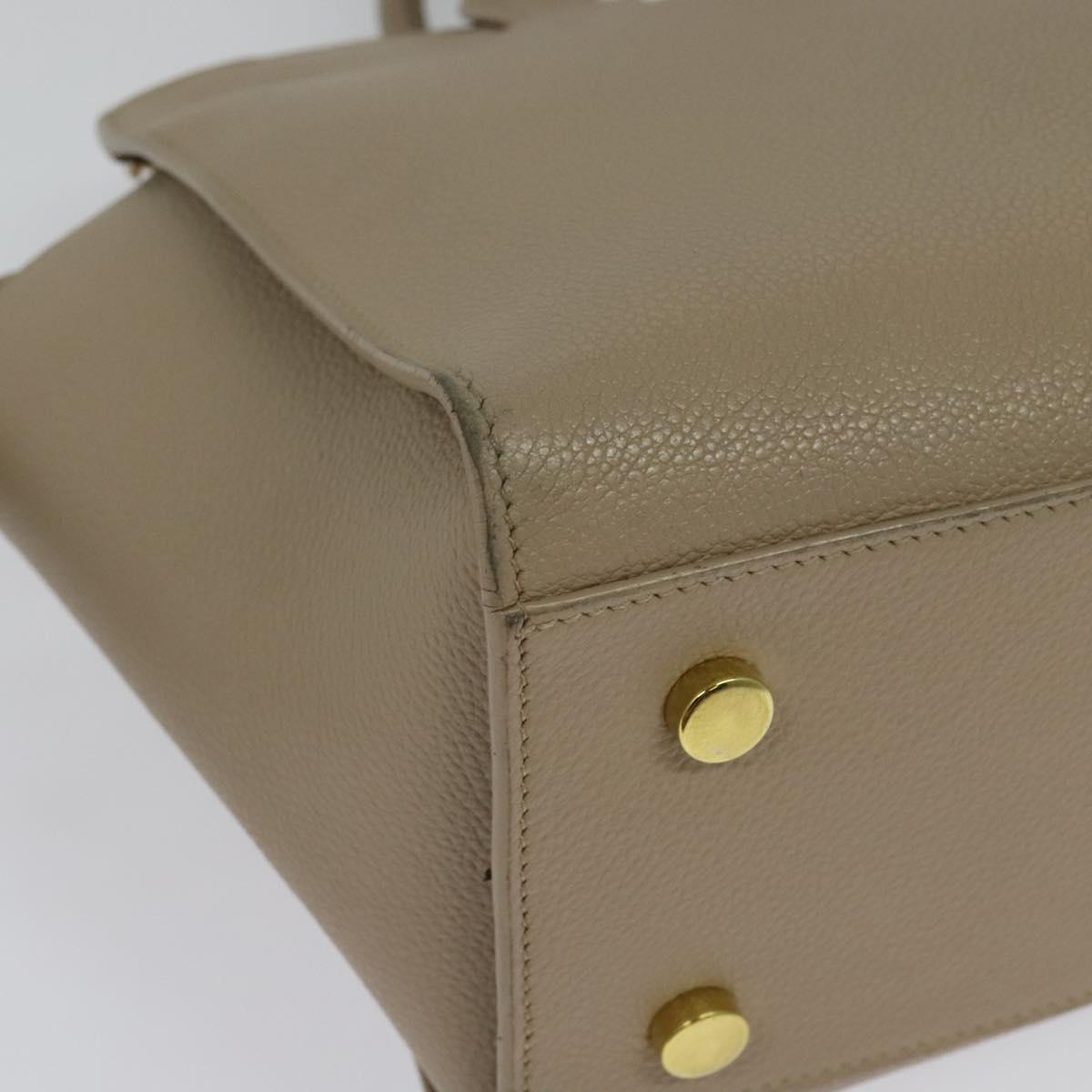 Yves Saint Laurent Downtown, Beige, Leather, handbag