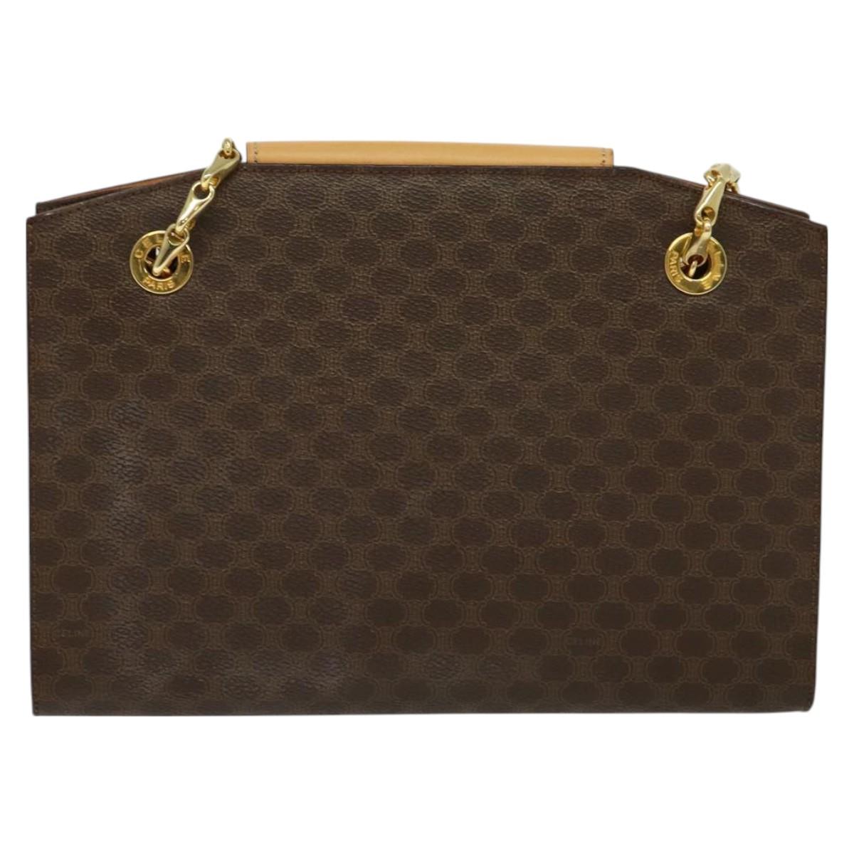 Céline Macadam, Brown, Canvas, shoulder