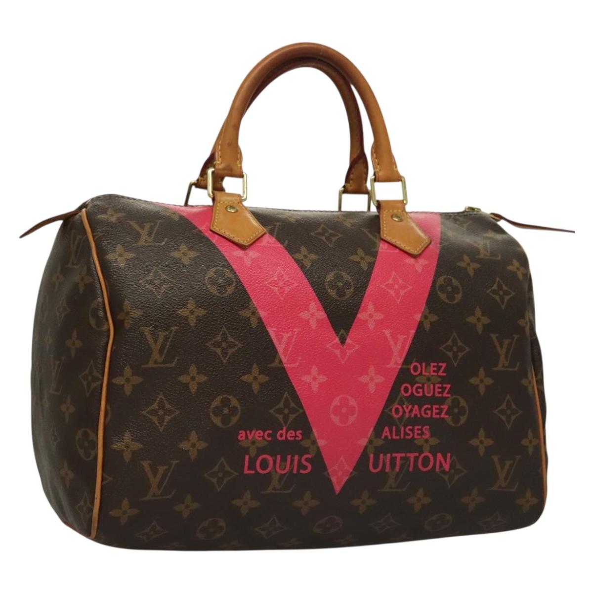 Louis Vuitton Speedy 30, Brown, Canvas, handbag