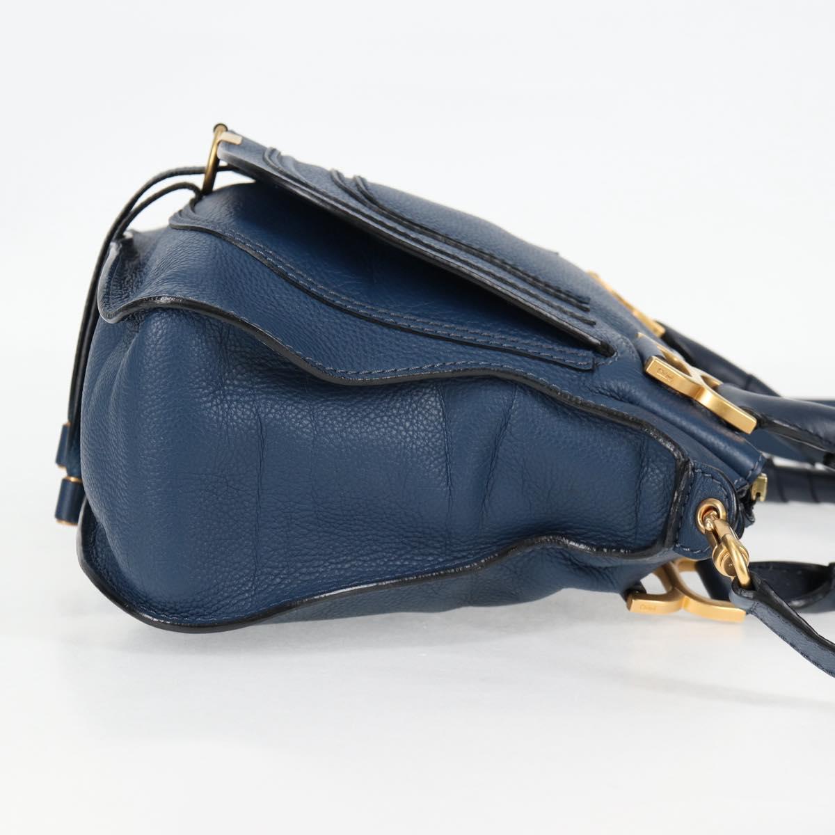 Chloé Marcie, Navy, Leather, handbag