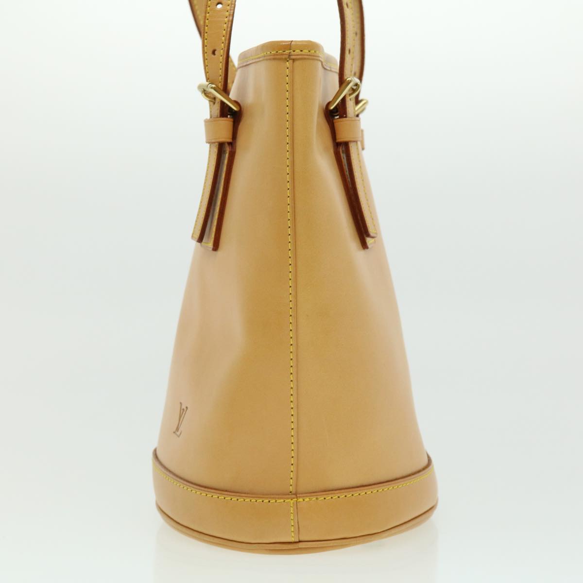 Louis Vuitton Bucket PM, Beige, Leather, shoulder