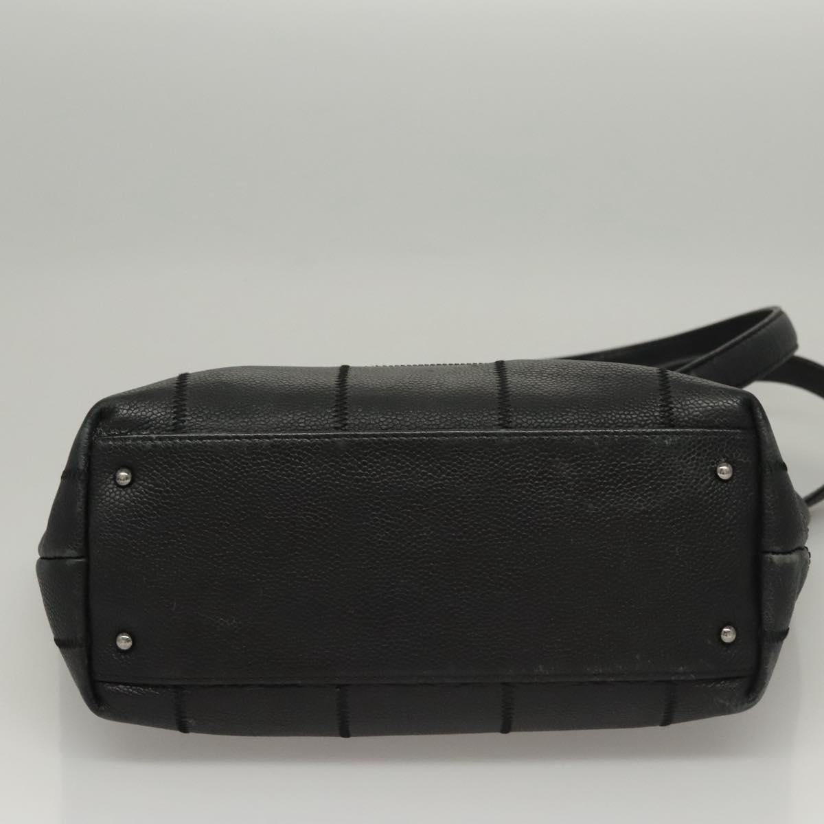 Chanel Chocolate bar, Black, Leather, tote